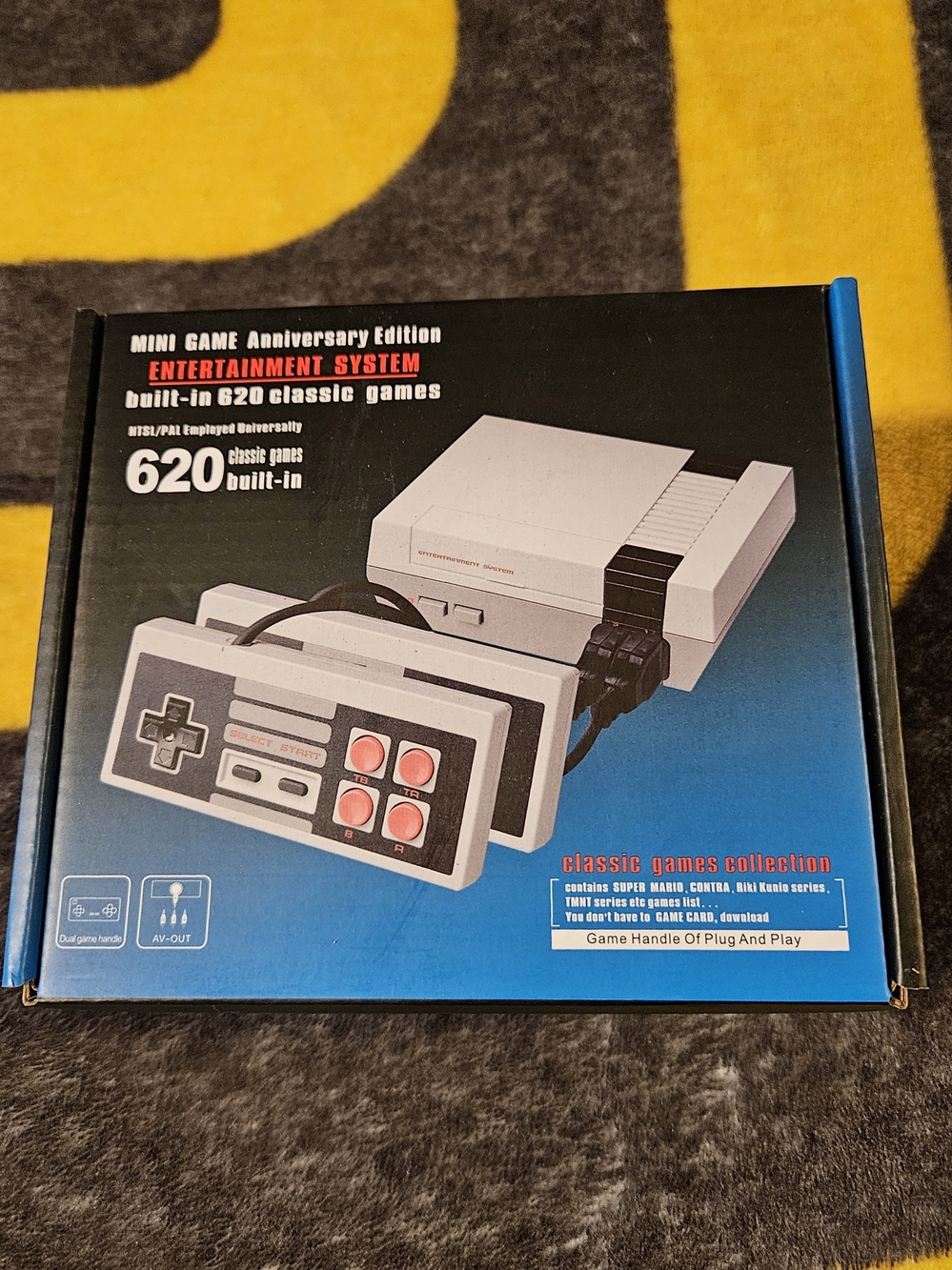 Retro Mini Game Console with Dual Controllers - 620 Games Installed